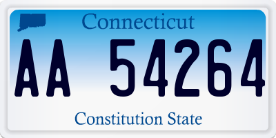 CT license plate AA54264