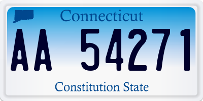 CT license plate AA54271