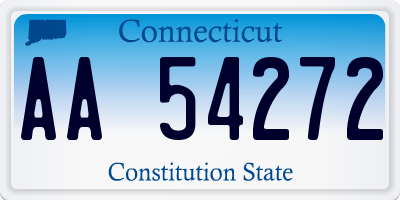 CT license plate AA54272