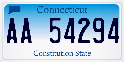 CT license plate AA54294