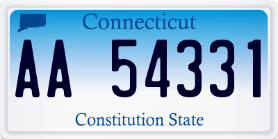 CT license plate AA54331