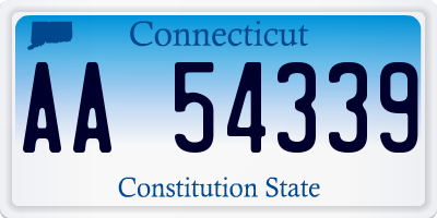 CT license plate AA54339