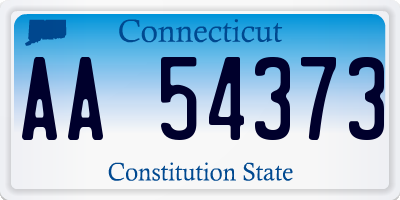 CT license plate AA54373