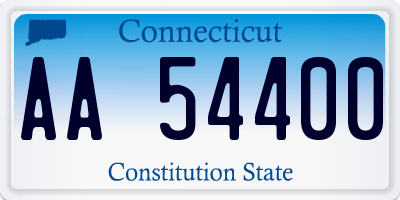 CT license plate AA54400