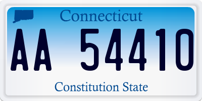 CT license plate AA54410