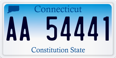 CT license plate AA54441