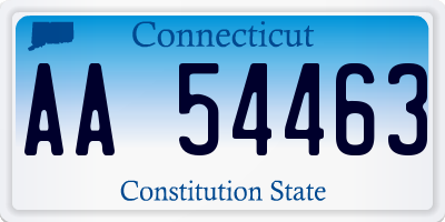 CT license plate AA54463