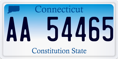 CT license plate AA54465