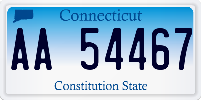 CT license plate AA54467