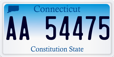 CT license plate AA54475