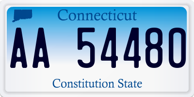 CT license plate AA54480