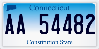 CT license plate AA54482