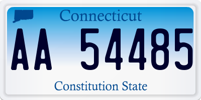 CT license plate AA54485