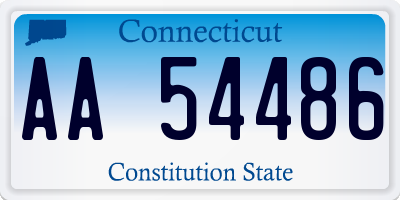 CT license plate AA54486