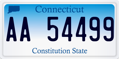 CT license plate AA54499