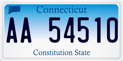 CT license plate AA54510