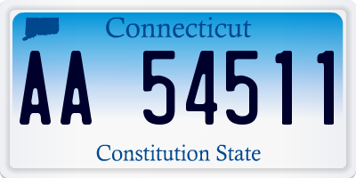 CT license plate AA54511