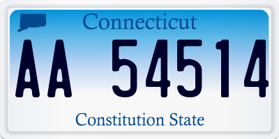CT license plate AA54514