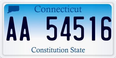 CT license plate AA54516