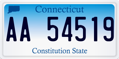 CT license plate AA54519