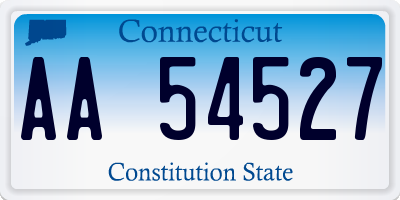 CT license plate AA54527