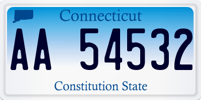 CT license plate AA54532