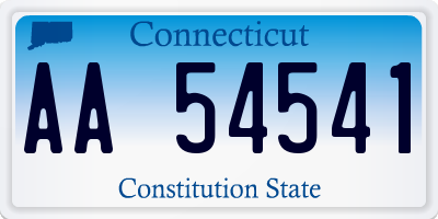 CT license plate AA54541