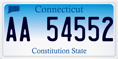 CT license plate AA54552