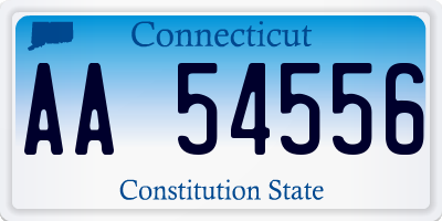 CT license plate AA54556