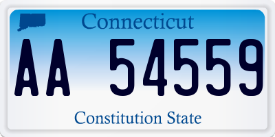 CT license plate AA54559