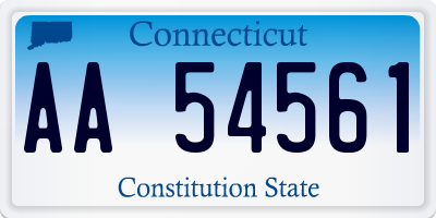 CT license plate AA54561