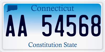 CT license plate AA54568