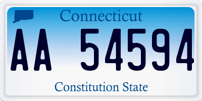 CT license plate AA54594