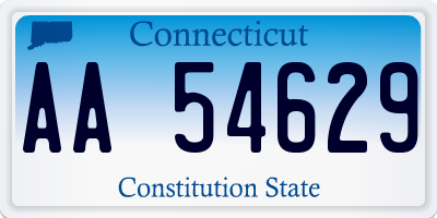 CT license plate AA54629