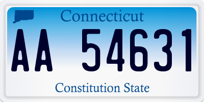 CT license plate AA54631