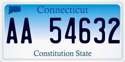 CT license plate AA54632