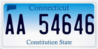 CT license plate AA54646