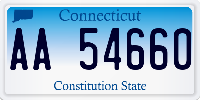 CT license plate AA54660