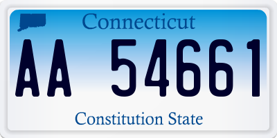 CT license plate AA54661