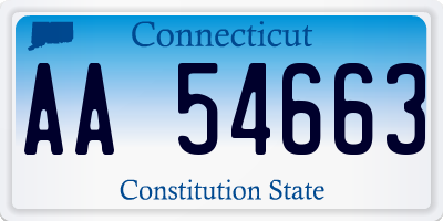 CT license plate AA54663