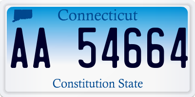 CT license plate AA54664