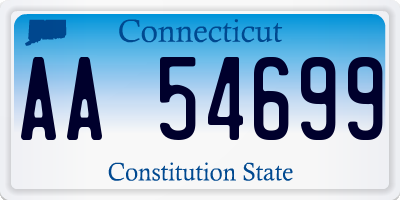 CT license plate AA54699