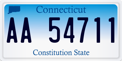 CT license plate AA54711