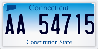 CT license plate AA54715