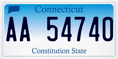 CT license plate AA54740