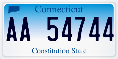 CT license plate AA54744