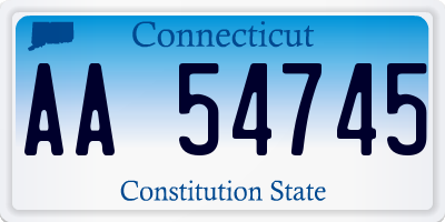 CT license plate AA54745