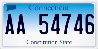 CT license plate AA54746