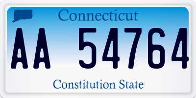 CT license plate AA54764