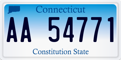 CT license plate AA54771